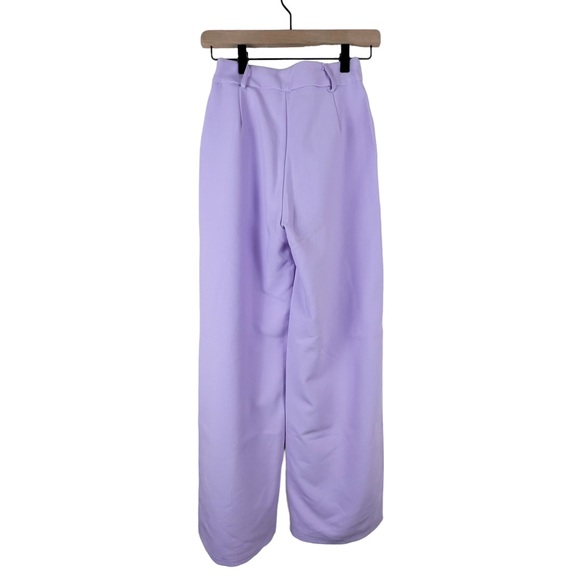 Princess Polly Huxley Two Piece Crop Top Trouser Set in Lilac - Picture 13 of 16